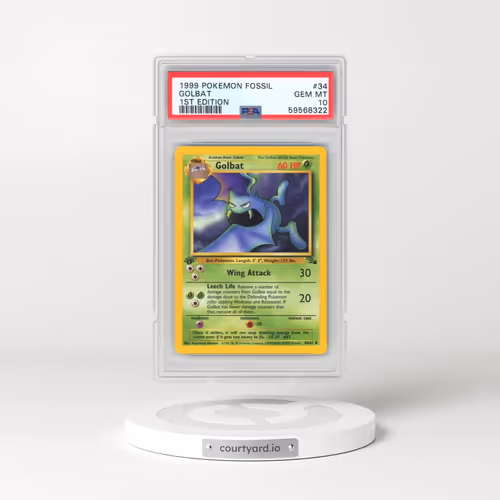 1999 Pokémon Fossil #34 Golbat - 1st Edition (PSA 10 GEM MINT)