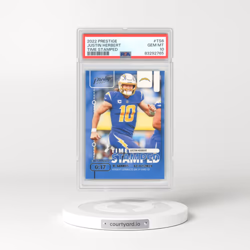 2022 Panini Prestige Time Stamped #TS6 Justin Herbert (PSA 10 GEM MINT)