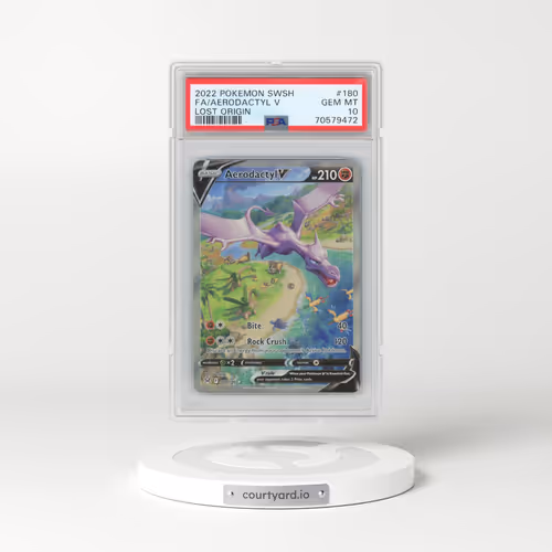 2022 Pokémon Sword & Shield Lost Origin #180 Aerodactyl V - Holo Full Art (PSA 10 GEM MINT)