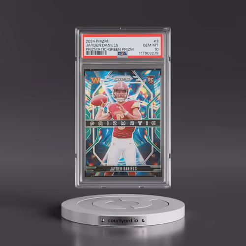 2024 Panini Prizm Prizmatic #3 Jayden Daniels - Green Prizm (PSA 10 GEM MINT)