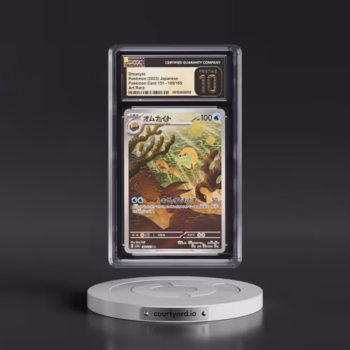 2023 Pokémon Card 151 #180/165 Omanyte - Art Rare Holo (CGC 10 PRISTINE)