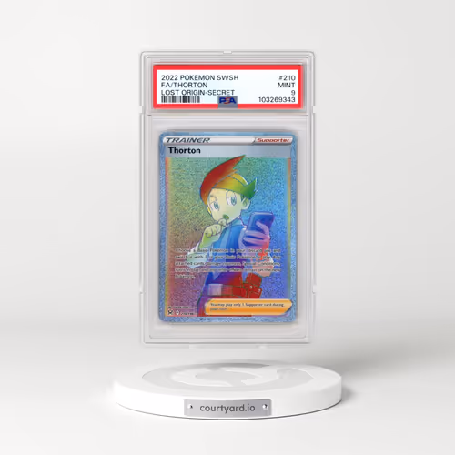 2022 Pokémon Sword & Shield Lost Origin #210 Thorton - Full Art Secret (PSA 9 MINT)