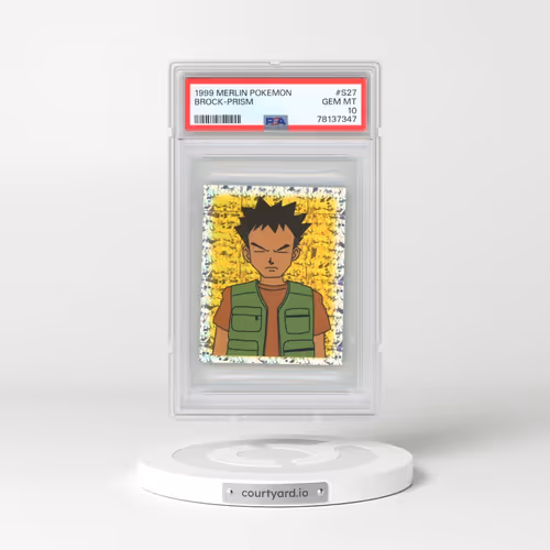 1999 Merlin Pokémon #S27 Brock-Prism (PSA 10 GEM MINT)