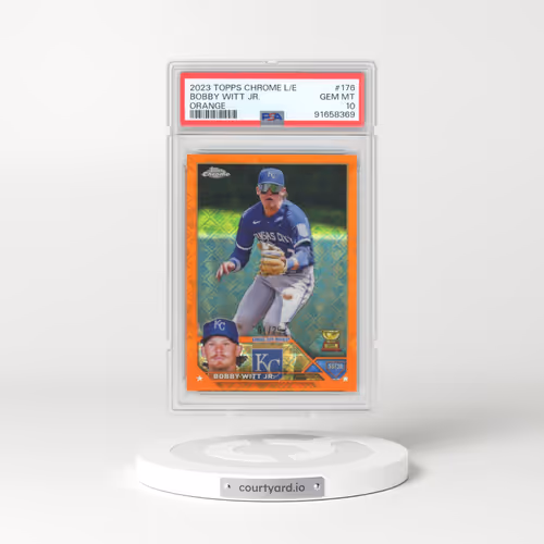 2023 Topps Chrome Logofractor Edition #176 Bobby Witt Jr. - Orange Refractor (PSA 10 GEM MINT)