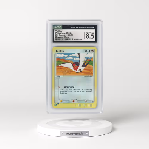 2003 EX Dragon (2003 Copyright, w/ "e" Symbol) #76/97 Taillow - Reverse Holo (CGC 8.5 NM-MT+)