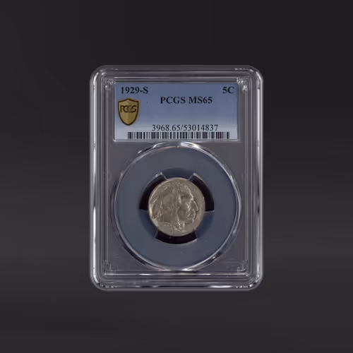 1929-S 5 Cents PCGS MS65