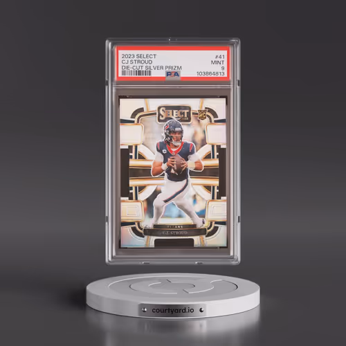 2023 Panini Select #41 CJ Stroud - Die-Cut Silver Prizm (PSA 9 MINT)