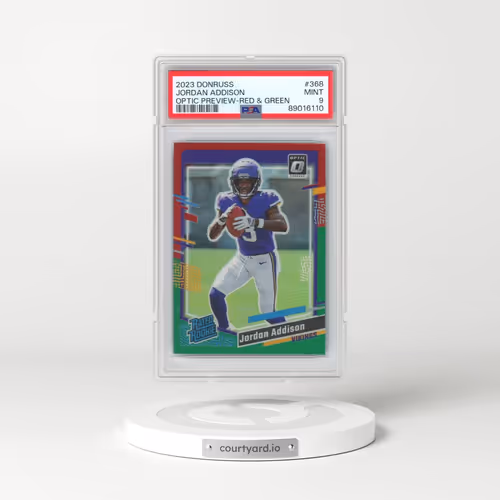 2023 Panini Donruss #368 Jordan Addison - Optic Preview-Red & Green (PSA 9 MINT)