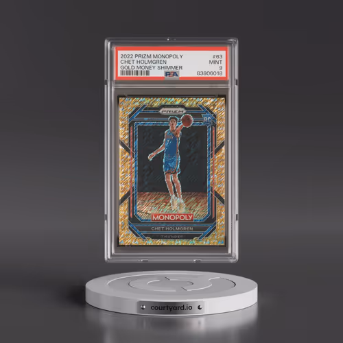 2022 Panini Prizm Monopoly #63 Chet Holmgren - Gold Money Shimmer (PSA 9 MINT)