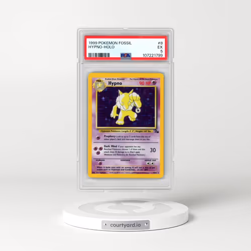1999 Pokémon Fossil #8 Hypno - Holo (PSA 5 EX)