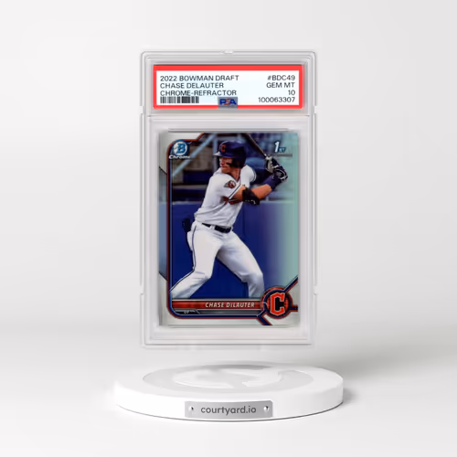 2022 Bowman Draft #BDC49 Chase Delauter - Chrome-Refractor (PSA 10 GEM MINT)