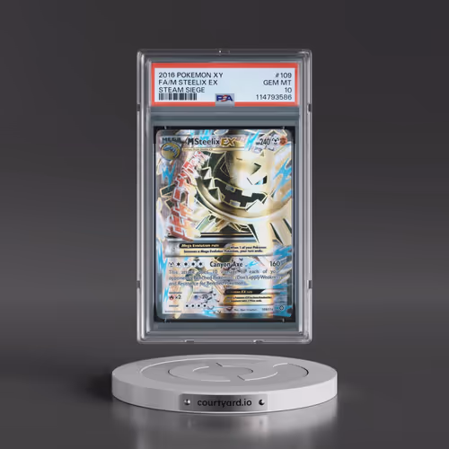 2016 Pokémon XY Steam Siege #109 M Steelix EX - Holo Full Art (PSA 10 GEM MINT)