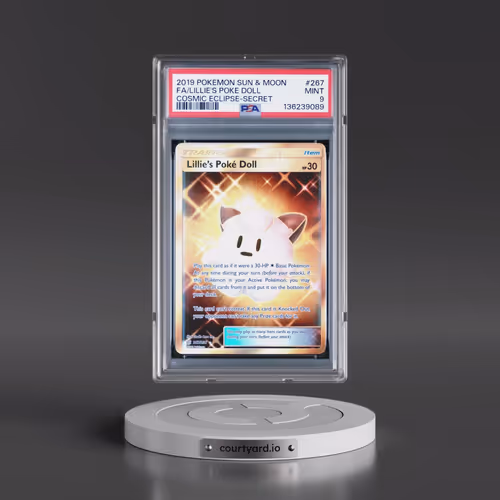 2019 Pokémon Sun & Moon Cosmic Eclipse #267 Lillie's Poke Doll - Full Art Secret (PSA 9 MINT)