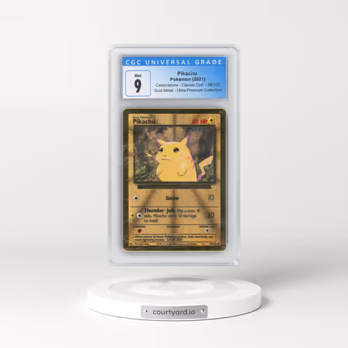 2021 Celebrations - Classic Collection #58/102 Pikachu - Gold Metal - Celebrations Ultra-Premium Collection (CGC 9 MINT)