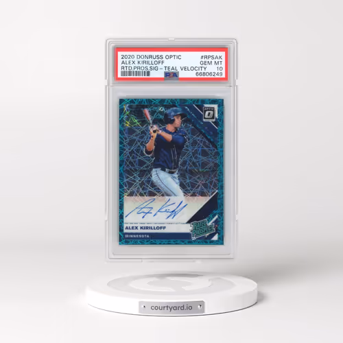 2020 Panini Donruss Optic Rated Prospects #RPSAK Alex Kirilloff - Signature-Teal Velocity (PSA 10 GE