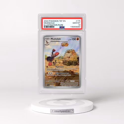 2024 Pokémon Tef EN-Temporal Forces #175 Mudsdale - Illustration Rare (PSA 10 GEM MINT)