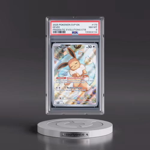2025 Pokémon Svp EN-SV Black Star Promo #173 Eevee - Prismatic Evolutions Elite Trainer Box (PSA 8 N