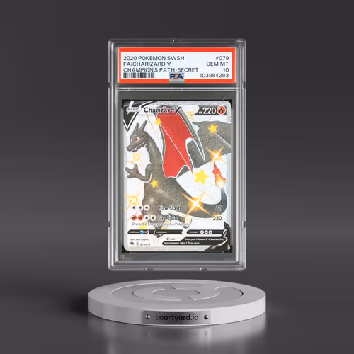 2020 Pokémon Sword & Shield Champion's Path #079 Charizard V - Holo Full Art Secret (PSA 10 GEM MINT)