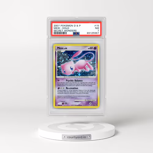 2007 Pokémon Diamond & Pearl Secret Wonders #15 Mew - Holo (PSA 7 NM)