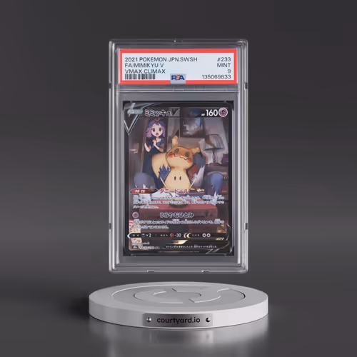 2021 Pokémon Sword & Shield Vmax Climax #233 Mimikyu V - Holo Full Art (PSA 9 MINT)