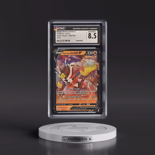 2021 Pokémon Sword & Shield Battle Styles #085 Single Strike Urshifu V - Holo (CGC 8.5 NM-MT+)