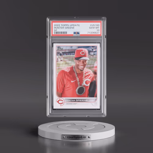 2022 Topps Update #US160 Hunter Greene - SP (PSA 10 GEM MINT)