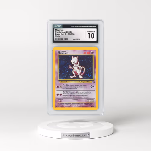 2000 Base Set 2 #10 Mewtwo - Holo (CGC 10 GEM MINT)