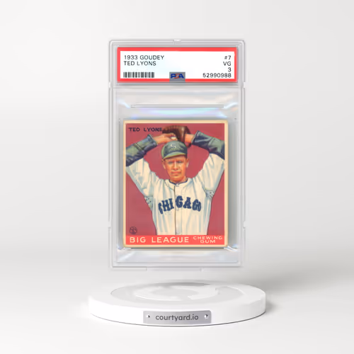 1933 Goudey #7 Ted Lyons (PSA 3 VG)