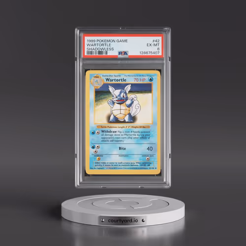 1999 Pokémon Game #42 Wartortle - Shadowless (PSA 6 EX-MT)