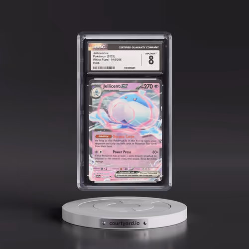 2025 Pokémon Wht EN-White Flare #045 Jellicent EX - Holo (CGC 8 NM-MT)