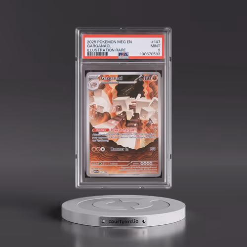 2025 Pokémon Meg EN-Mega Evolution #147 Garganacl - Illustration Rare (PSA 9 MINT)