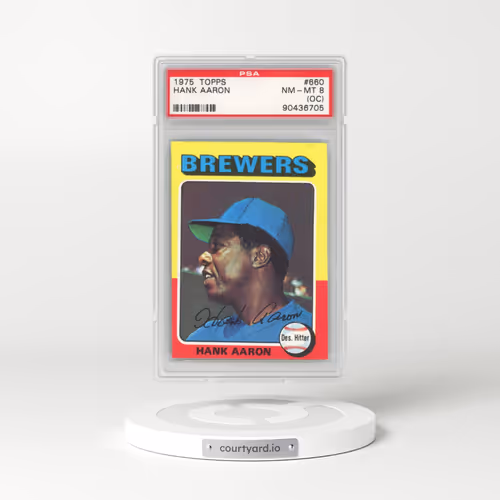 1975 Topps #660 Hank Aaron (PSA 8 NM-MT)