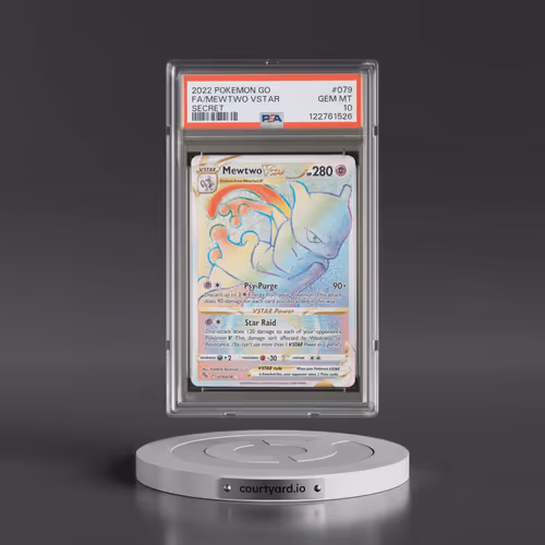 2022 Pokémon Go #079 Mewtwo Vstar - Full Art Secret (PSA 10 GEM MINT)