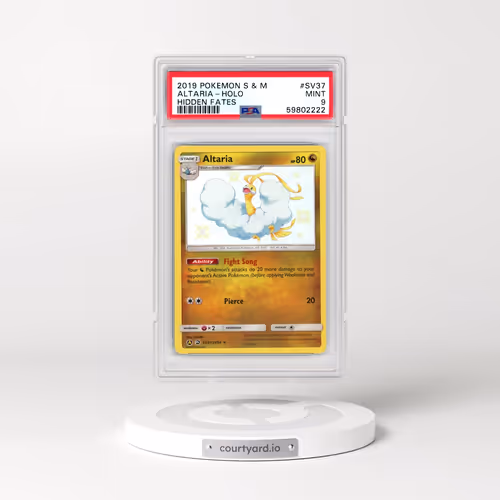 2019 Pokémon Sun & Moon Hidden Fates #SV37 Altaria - Holo (PSA 9 MINT)