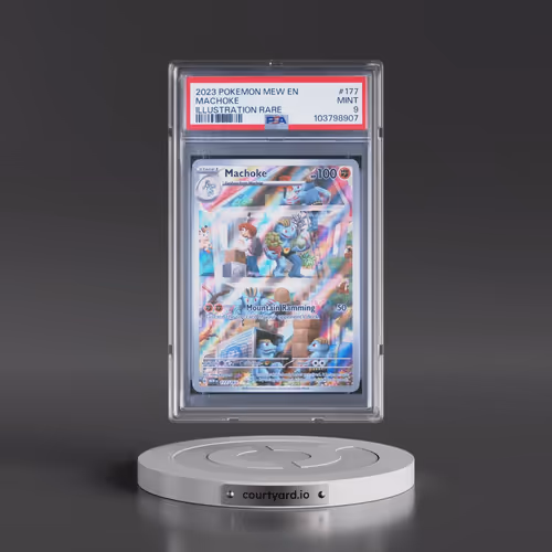 2023 Pokémon Mew EN-151 #177 Machoke - Illustration Rare (PSA 9 MINT)