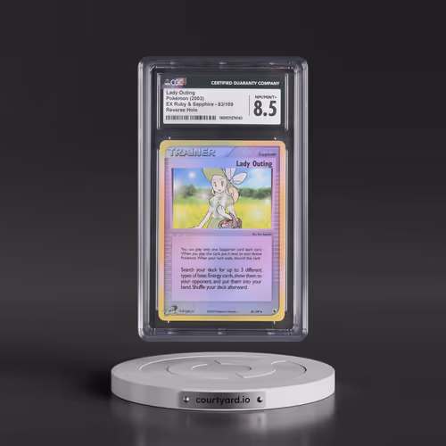 2003 EX Ruby & Sapphire (2003 Copyright, w/ "e" Symbol) #83/109 Lady Outing - Reverse Holo (CGC 8.5