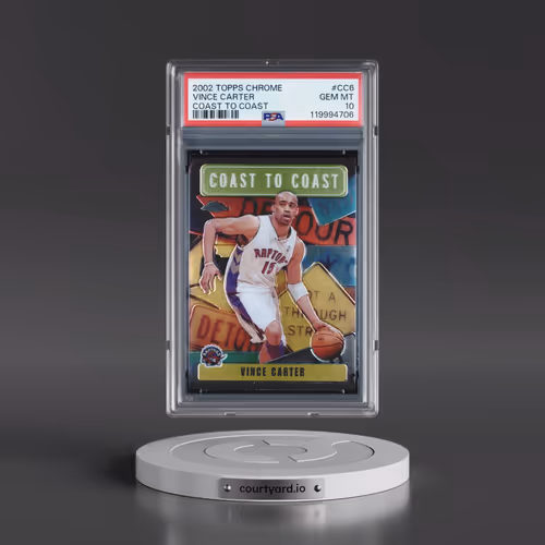 2002 Topps Chrome Coast to Coast #CC6 Vince Carter (PSA 10 GEM MINT)