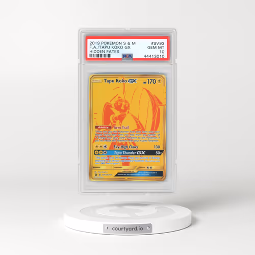 2019 Pokémon Sun & Moon Hidden Fates #SV93 Tapu Koko GX - Holo Full Art (PSA 10 GEM MINT)