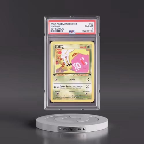 2000 Pokémon Rocket #58 Koffing - 1st Edition (PSA 8 NM-MT)