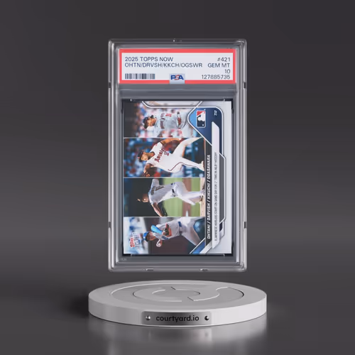 2025 Topps Now #421 Shinnosuke Ogasawara/Shohei Ohtani/YU Darvish/Yusei Kikuchi (PSA 10 GEM MINT)