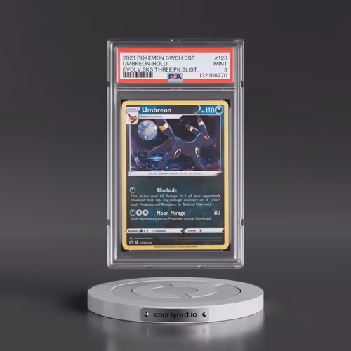 2021 Pokémon Swsh Black Star Promo #129 Umbreon - Holo Evolving Skies Three Pack Blisters (PSA 9 MIN