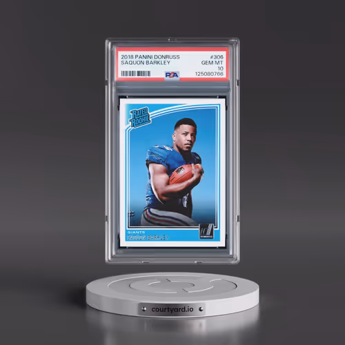 2018 Panini Donruss #306 Saquon Barkley (PSA 10 GEM MINT)