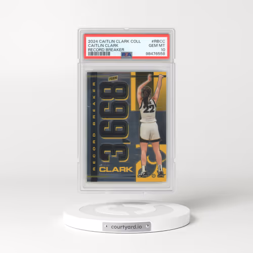 2024 Panini Caitlin Clark Collection Record Breaker #RBCC Caitlin Clark (PSA 10 GEM MINT)