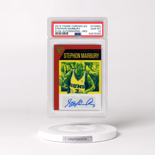 2019 Panini Chronicles Flux Autographs #FASMA Stephon Marbury - Red (PSA 10 GEM MINT)