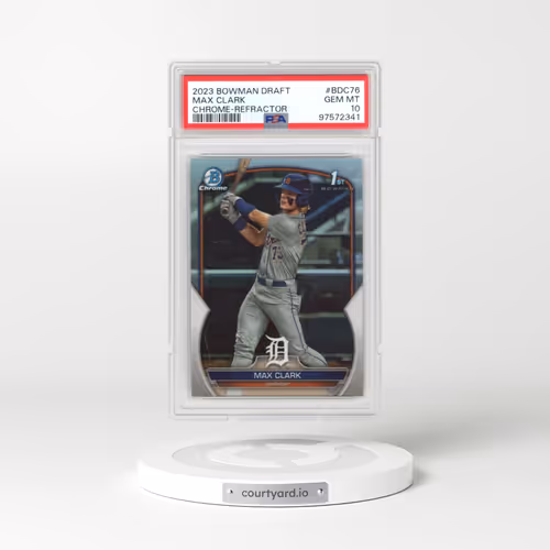 2023 Bowman Draft #BDC76 Max Clark - Chrome-Refractor (PSA 10 GEM MINT)