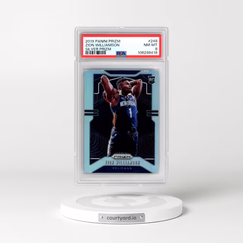 2019 Panini Prizm #248 Zion Williamson - Silver Prizm (PSA 8 NM-MT)
