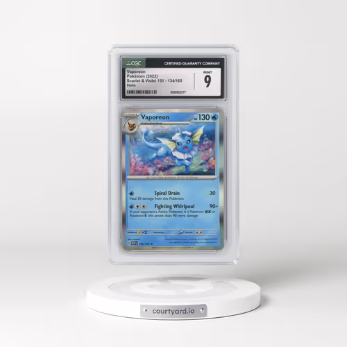 2023 Scarlet & Violet 151 - MEW EN #134/165 Vaporeon - Holo (CGC 9 MINT)