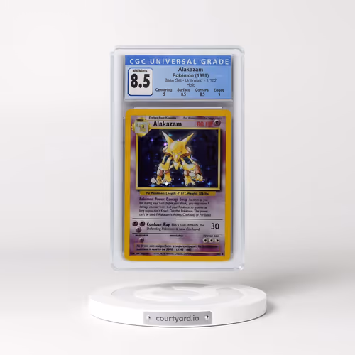 1999 Base Set #1/102 Alakazam - Holo (CGC 8.5 NM-MT+)