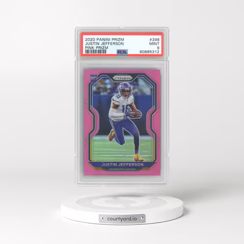 2020 Panini Prizm #398 Justin Jefferson - Pink Prizm (PSA 9 MINT)
