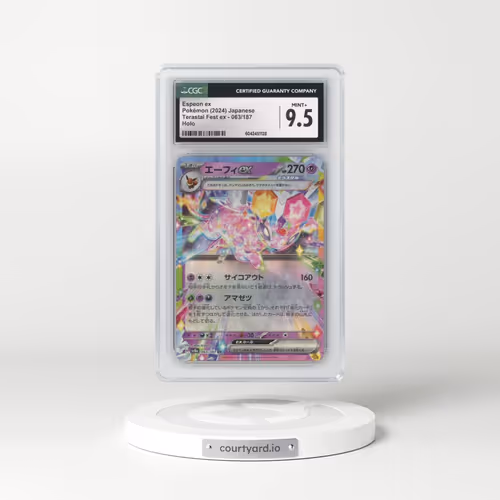 2024 Pokémon Sv8a-Terastal Fest EX #063 Espeon EX - Holo (CGC 9.5 MINT+)